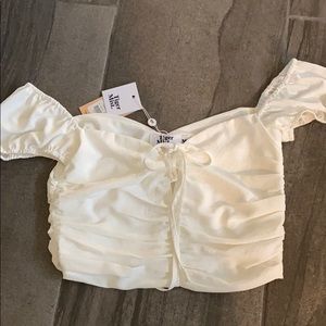 NWT Tiger Mist White Cayden Top